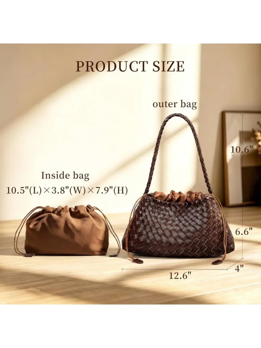 Woven Hobo Shoulder Bag for Women | Chic Tote Handbag | Stylish Underarm Purse